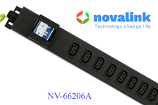 Thanh nguồn 12 cổng C13 mã  NV-66207A có CBM32A hỗ trợ đấu đầu dây theo yêu cầu