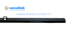 Thanh nguồn 24 cổng chuẩn C13 lắp tủ mạng 19 inch hãng Novalink  NV-66204A  cho tủ  rack to  chất lượng cao
