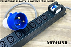 Thanh nguồn PDU  có 12 cổng C13  MCB32A dây dài 2-3m kèm phích cắm công nghiệp