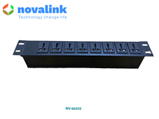 thanh nguồn  PUD 8 cổng đa năng lắp tủ rack 19 inch hãng NOVALINK  NV- 66202A công xuất  lên tới 32A