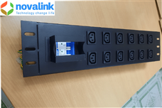 Thanh nguồn UPS 12 cổng ngang chuẩn C13 lắp tủ rack Novalink  NV-66207A
