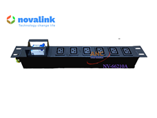 Thanh nguồn UPS 6 cổng chuẩn C19 cao cấp Novalink NV-66210A cao cấp lắp tủ rack