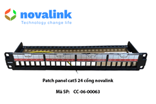 Thanh patch panel 24 cổng cat5 chính hãng  novalink modul rời  chất lượng tốt